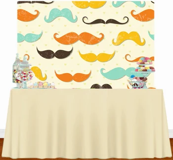 

5x7ft Moustache Photography Newborn Backdrop for Dessert table xt3108