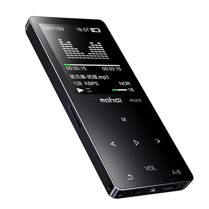 Original metal Bluetooth MP3 player lossless HiFi MP3 Music player with High Quality Sound out Speaker E-book FM radio Clock