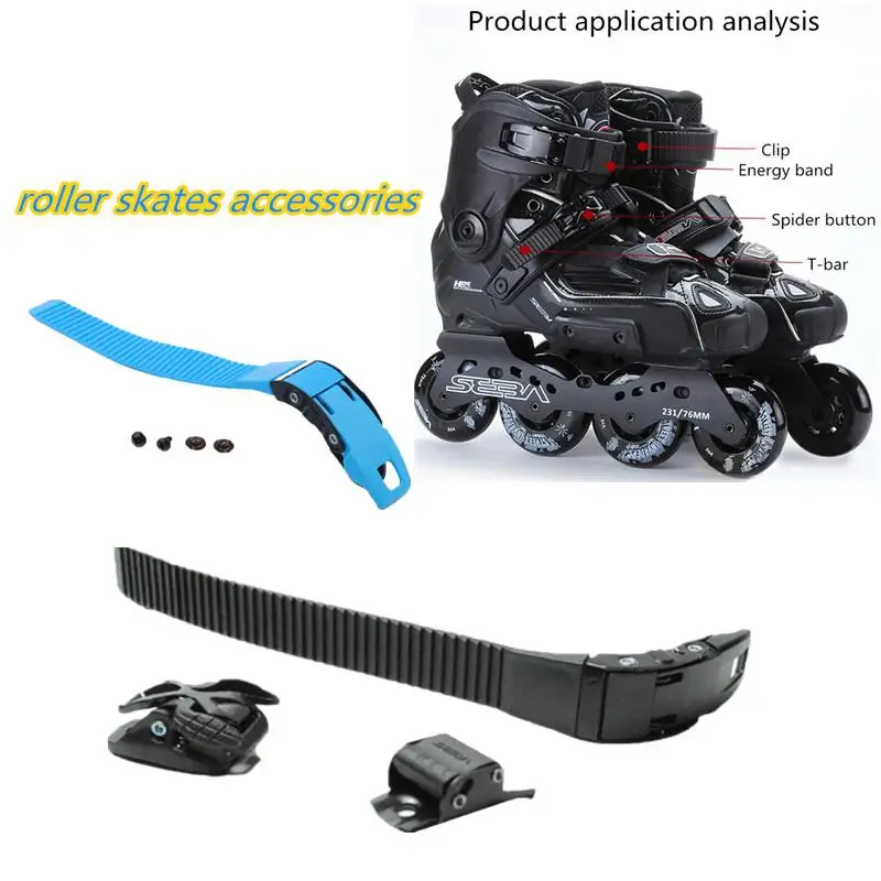 Монтажные роликовые коньки, аксессуары для обуви, энергетический импульсный ремешок на запястье, плотный ремешок, пряжка с 2 винтами или застежками