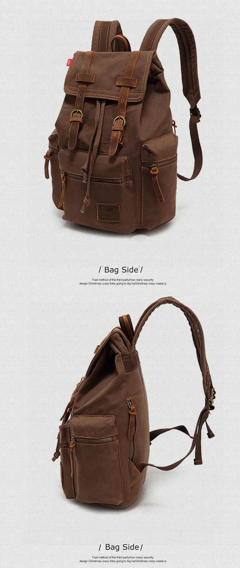 Унисекс Холщовый Рюкзак mochila, винтажный рюкзак с кожаной отделкой, повседневный рюкзак для мужчин и женщин, рюкзак для путешествий для ноутбука, мужской женский рюкзак
