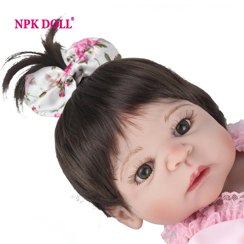Кукла реборн NPKDOLL полностью виниловая младенец для девочек 55 см Реалистичная