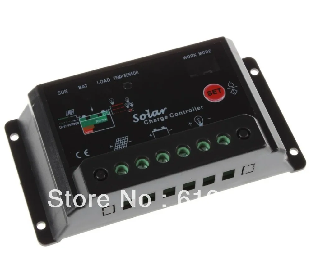 

20A amp 12V/24V Solar Panel battery Solar charge controller PV system Black