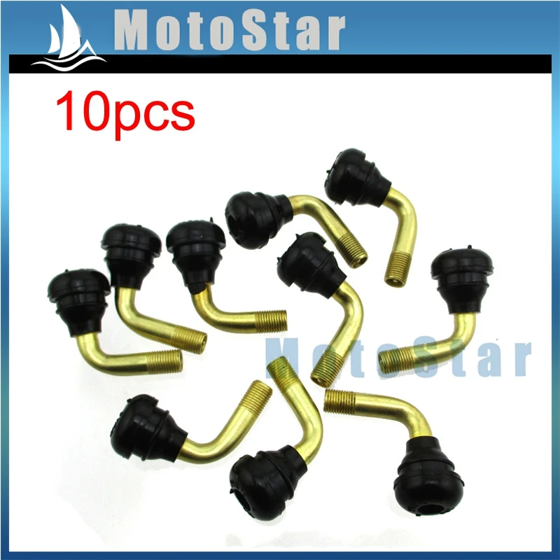 

10pcs PVR70 Tubeless Tire Valve Stems 90 Degree Pull-In Auto For Motorcycle ATV Quad Pit Dirt Bike