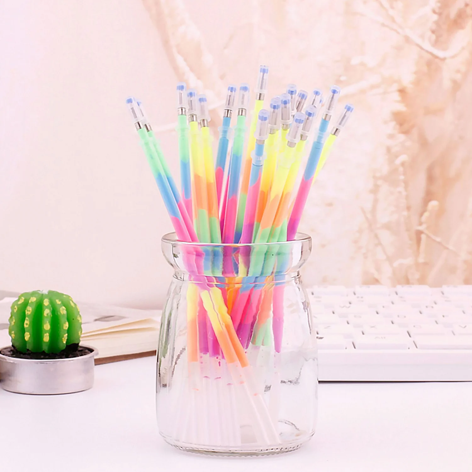 

20pcs 0.5mm Multi-Color Rainbow Highlighters Gel Pen Refills for Children Kids School Office Painting Writing Graffiti Supplies