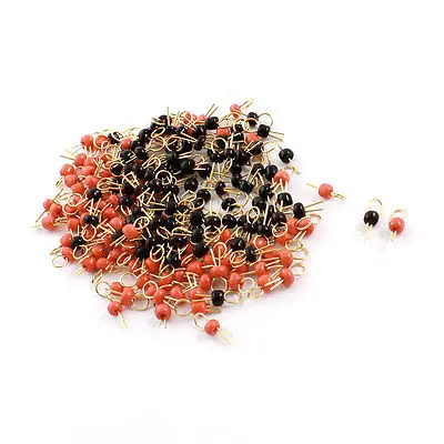 

200PCS Red + Black Bead Electronic Soldering Probe PCB Test Endpoint Pin