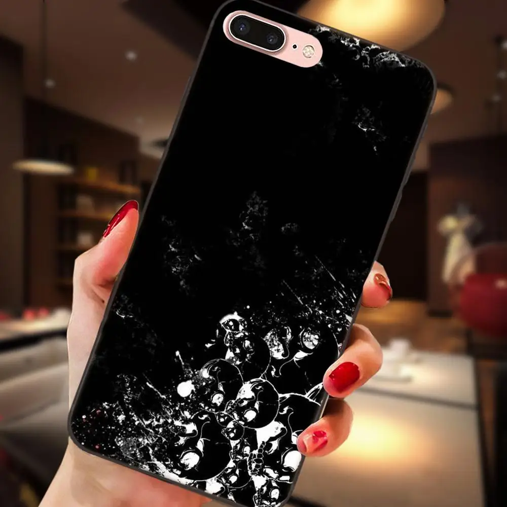 Мягкий чехол для телефона Comic Black Каратель логотип Apple iPhone 4 4s 5 5S SE 6 S 7 8 Plus X XS Max