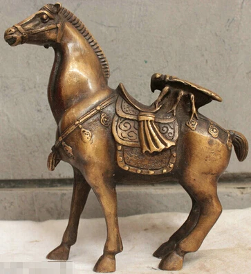 

Copper Crafts Brass decoration Fine Brass Chinese China Folk Culture Pure Handmade Old Bronze Brass Statue Horse Sculpture