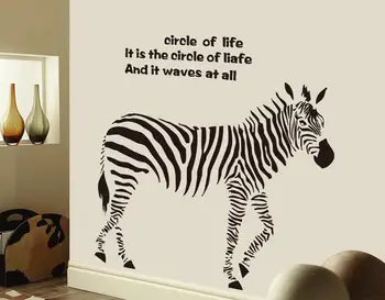 

Free Shipping Wholesale Wall Stickers Home Garden Wall Decor Vinyl Removable Art Mural Home decor Zebra 90CM*85CM