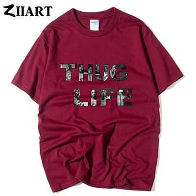 Thug Life Тупак Шакур большой Syke стрейч Mopreme Номинальное R Macadoshis пара одежда мальчиков о-образным вырезом футболка с коротким рукавом - Цвет: WINE RED