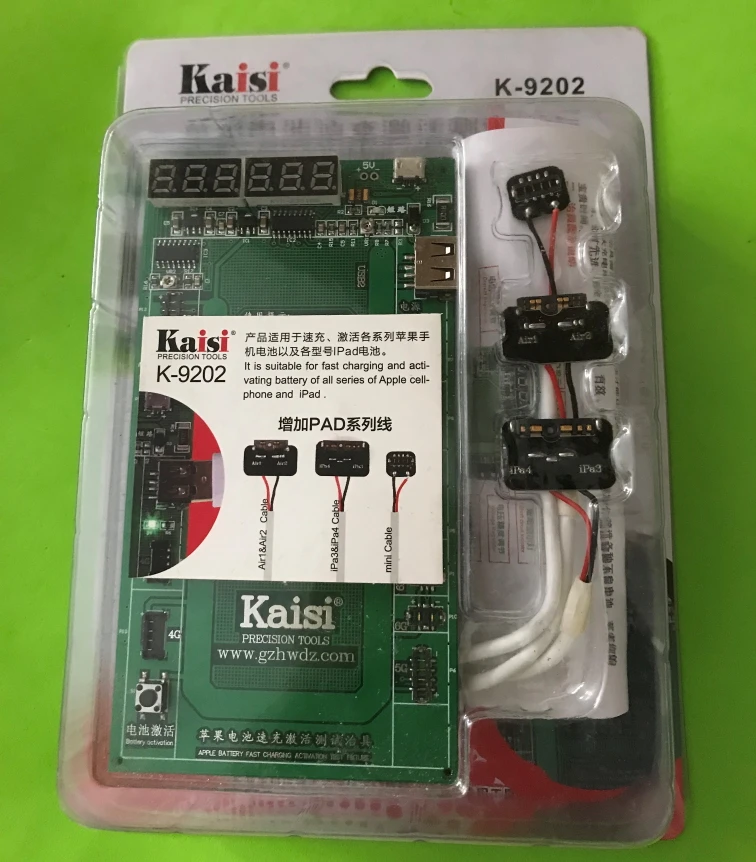 

K-9202 16 in 1 Battery Activation Charge Board with Mic USB Cable for iPhone 4/5S/6G/6S/6S Plus For iPad Mini 1 2 3 4 5 6