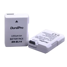 2 batteries 1200mAh EN-EL14 ENEL14 EN EL14, pour Nikon D300 D5300 D5200 D5100 D3300 D3200 D3100, pour COOLPIX P7100 P7200 P7700