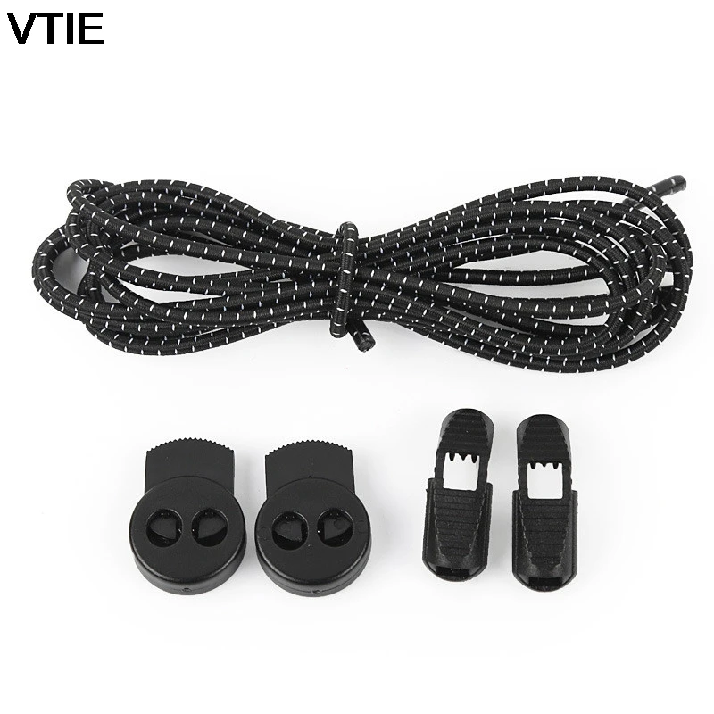 

VTIE 2019 New Lazy Shoes Lace Running Sports Laces Elastic Shoelace Stretch Belt Round Buckle Shoe Laces Elastic Laces For Shoes
