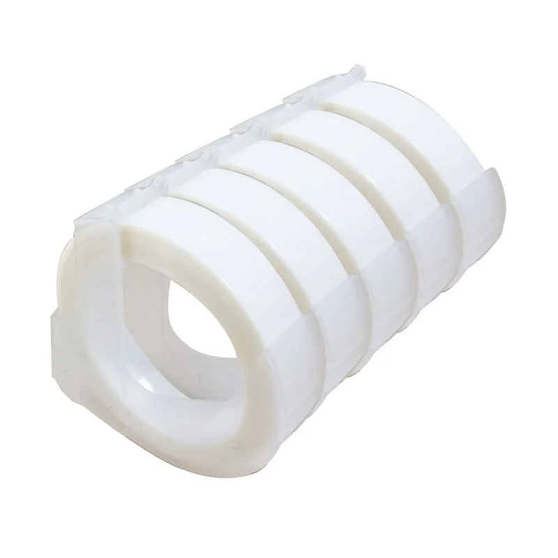 

CIDY 5 roll Clear Color Compatible DYMO 3D Plastic Embossing Xpress Labels 9mm*3m for DYMO 1610/1575 Embossing Label Maker
