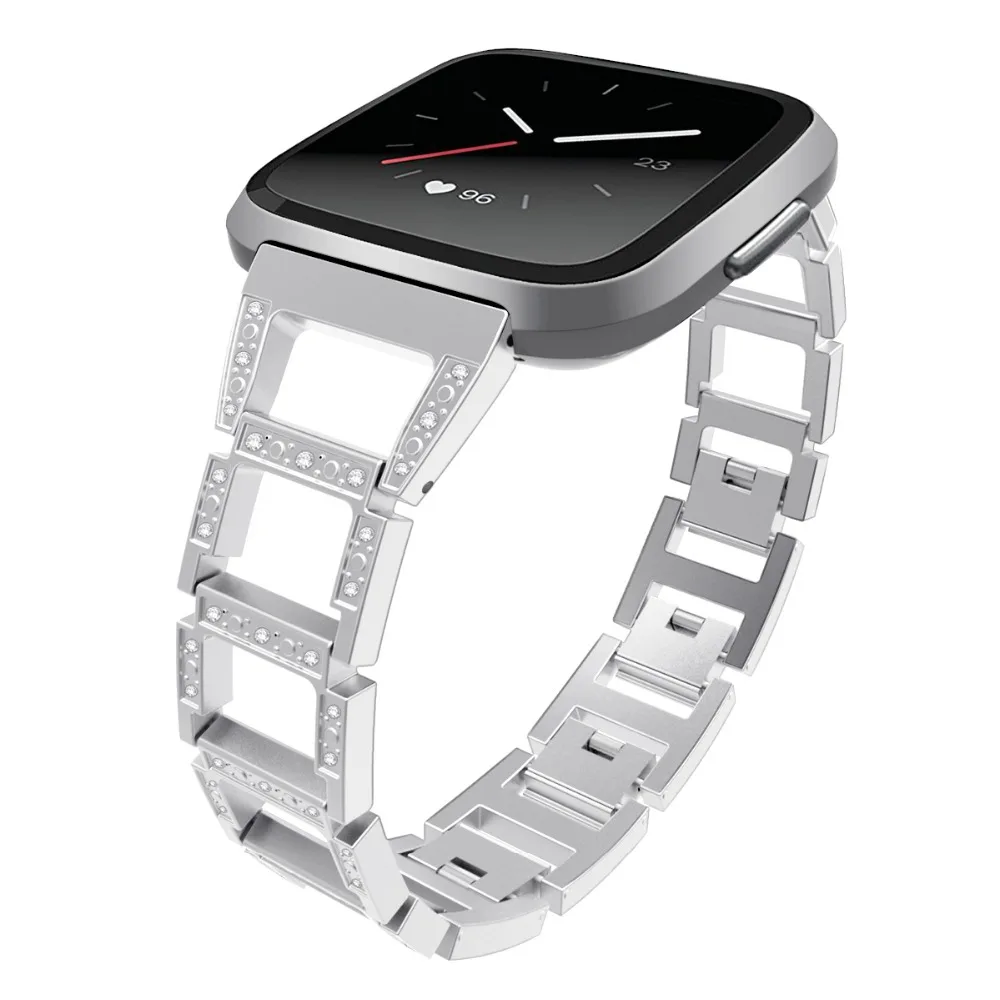 fitbit versa bands silver