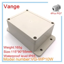2 шт./лот пластиковая коробка с водонепроницаемый разъем IP65 ABS пластик Проект box shell 115*90*55 мм для наружного оборудования