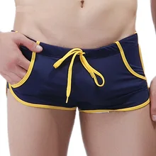 Брендовые мужские плавки, купальник с заниженной талией, боксеры, плавки, мужская спортивная одежда, шорты, трусы, T0026