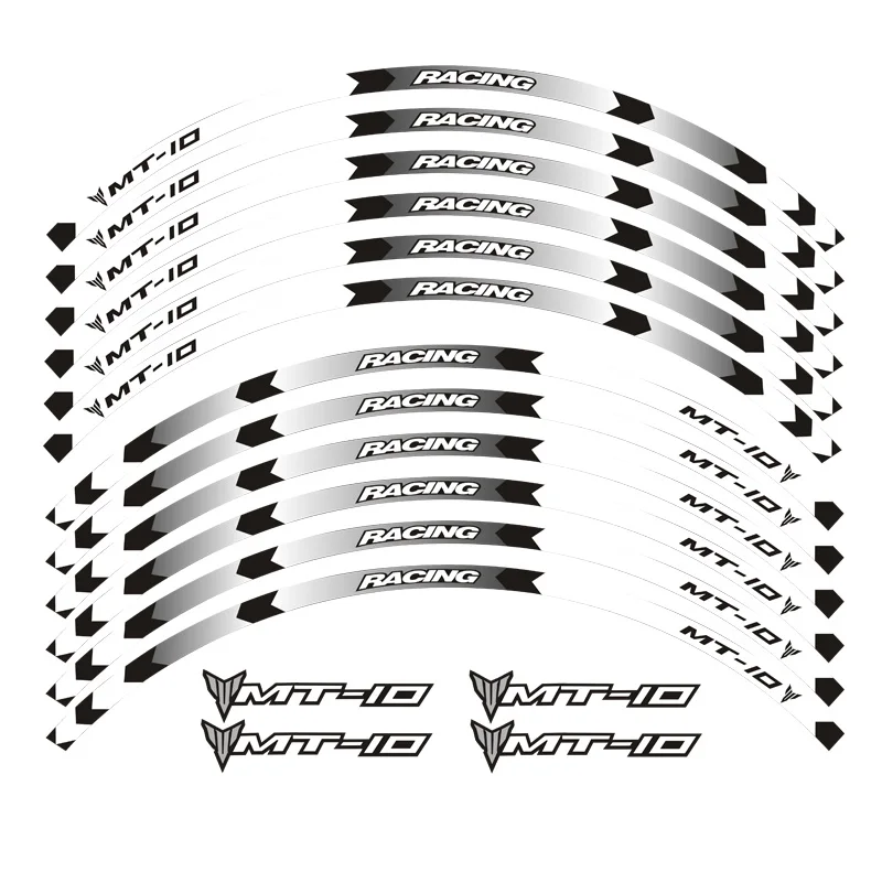 12 шт. высококачественный мотоцикл MT10 наклейка для колес полоса светоотражающий обод для YAMAHA MT-10