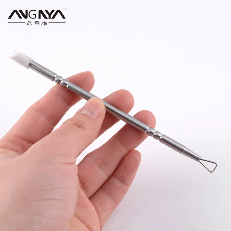 

ANGNYA 3Pcs Stainless Steel Cuticle Remover Double Sided Finger Dead Skin Push Gel Polish Cuticle Pusher Manicure Care Tool A113