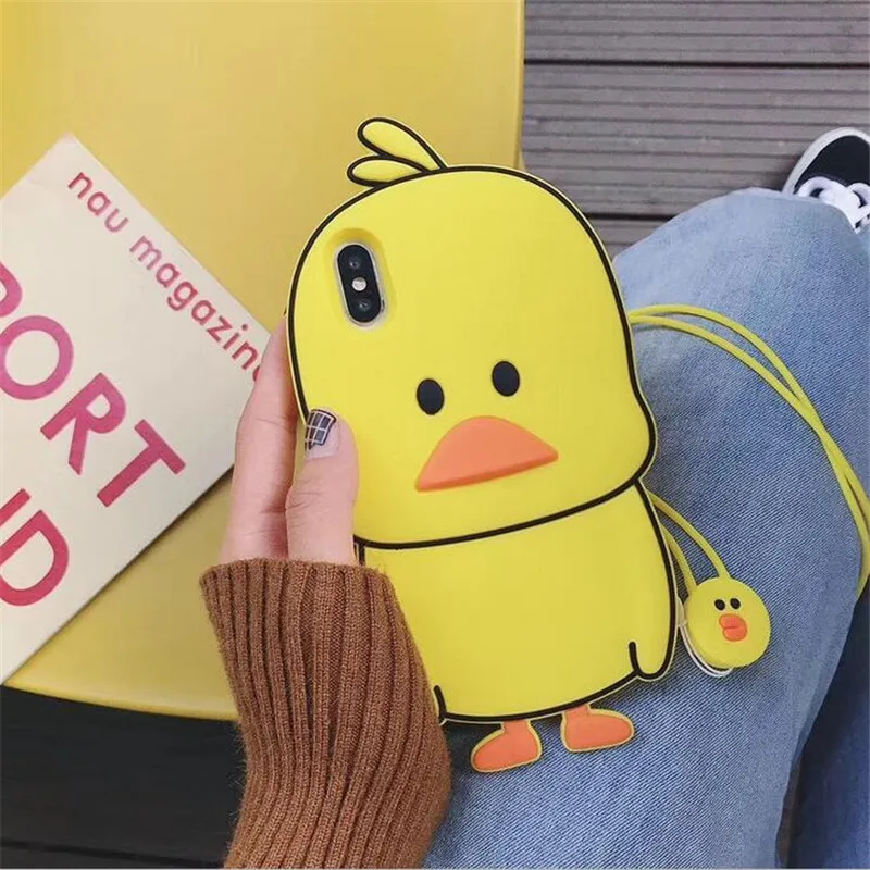 

Soft Silicon Cover For Huawei P20 Lite Case 3D Cartoon Yellow Duck Case phone For Huawei Nova 3 3i 3e Honor 8X Max Mate 20 Lite