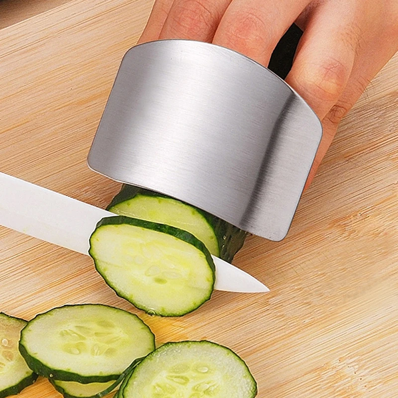 

1Pc Stainless Steel Vegetable Hand Guard Cutter Finger Protector Safety Knife Slice Shield Cooking Tools Gadgets Helper