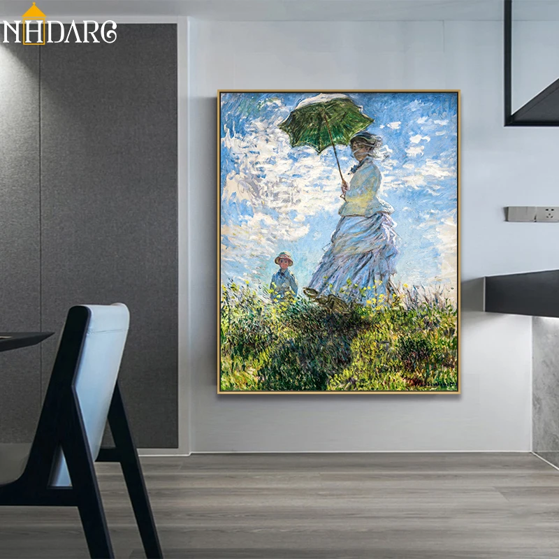 Madame Monet and Her Son Woman with a Parasol 39 3/8 X 31 7/8 In. Claude Monet High Quality Hand-painted Oil Painting Reproduction Madame Monet and Her Son Woman with a Parasol 39 3/8 X 31 7/8 In. Claude Monet High Quality Hand-painted Oil Painting Reproduction