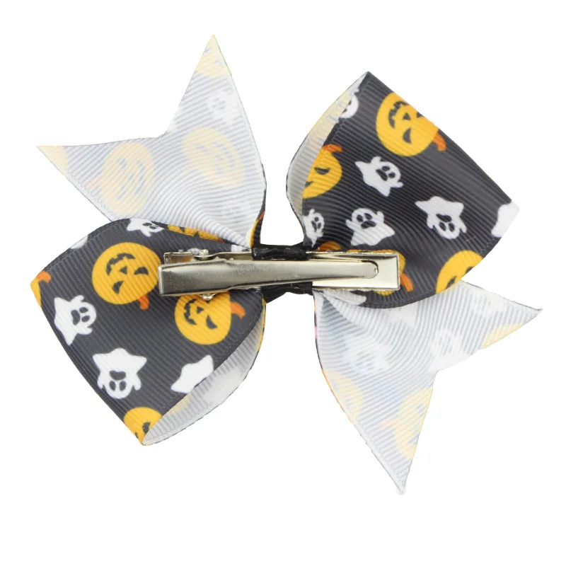 Kids' Head Accessories Solid Grosgrain Ribbon Hairbow with Clips Handmade Glitter Edge Hair Bow Girls' Headwear (3)