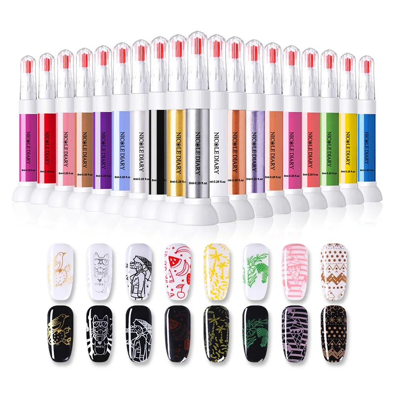 

NICOLE DIARY Stamping Polish Nail Polish Stamp Polish Nail Art Varnish Manicure Nail Art Printing Polish for DIY Stamping