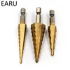 3PCS High Speed Steel Titanium Step Drill Bits 3-12mm 4-12mm 4-20mm HSS Wood and Metal Drilling Power Tools Hot Sale ► Photo 1/6