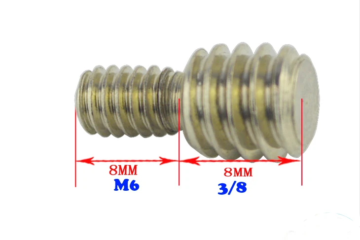 LL1484 Нержавеющая сталь серебро M6 до 3/" винт для Камера штатив монопод