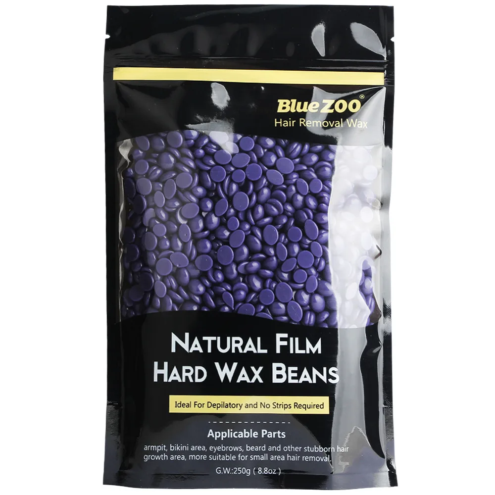 Cera de Depilação 250g para a Beleza Cera Dura Filme Quente Feijão Pellet Depilação Bikini Roxo Lavanda Sabor Depilatória Tratamento