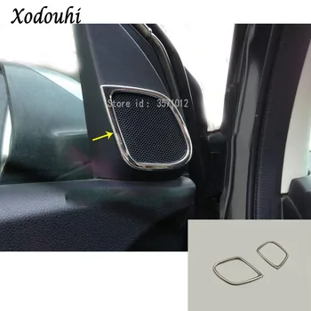 

For Honda CRV CR-V 2012 2013 2014 2015 2016 car stick A column Audio Speak Window Windshield Side triangle lamp trim 2pcs