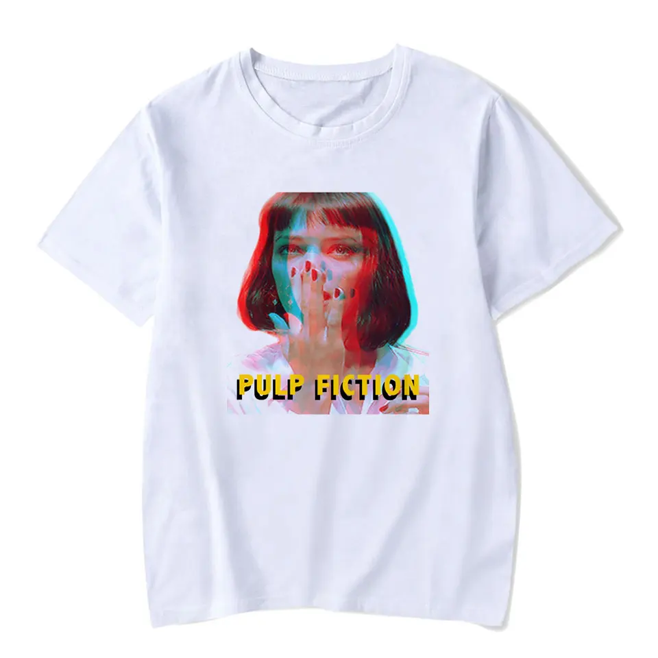 

Quentin Tarantino White T Shirt Women Cotton Mia Pulp Fiction Design Short Sleeve Casual Fashion Shirts Women 2018