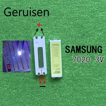 

100piece/lot FOR Repair Samsung TCL Panasonic LCD TV LED backlight Article lamp SMD LEDs 3V 7020 Cold white light emitting diode