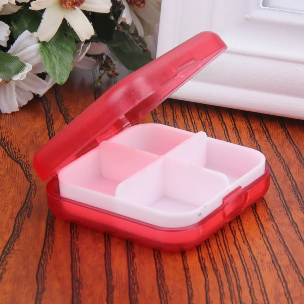 Купить 4 Slot витамин таблетки коробка контейнер открытый путешествия ...