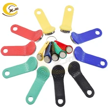 XJQ 100 шт TM1990A Keytag с ручкой Даллас только для чтения iButton DS1990A-F5 ТМ карты Немагнитный электронный ключ контактный ключ карты брелоки