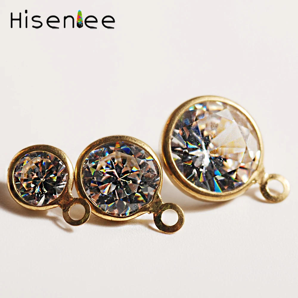 

Jewellery making supplies 6MM Rhinestones inlaid with metal Zircon accessories jewelry findings for pendants jewelry making