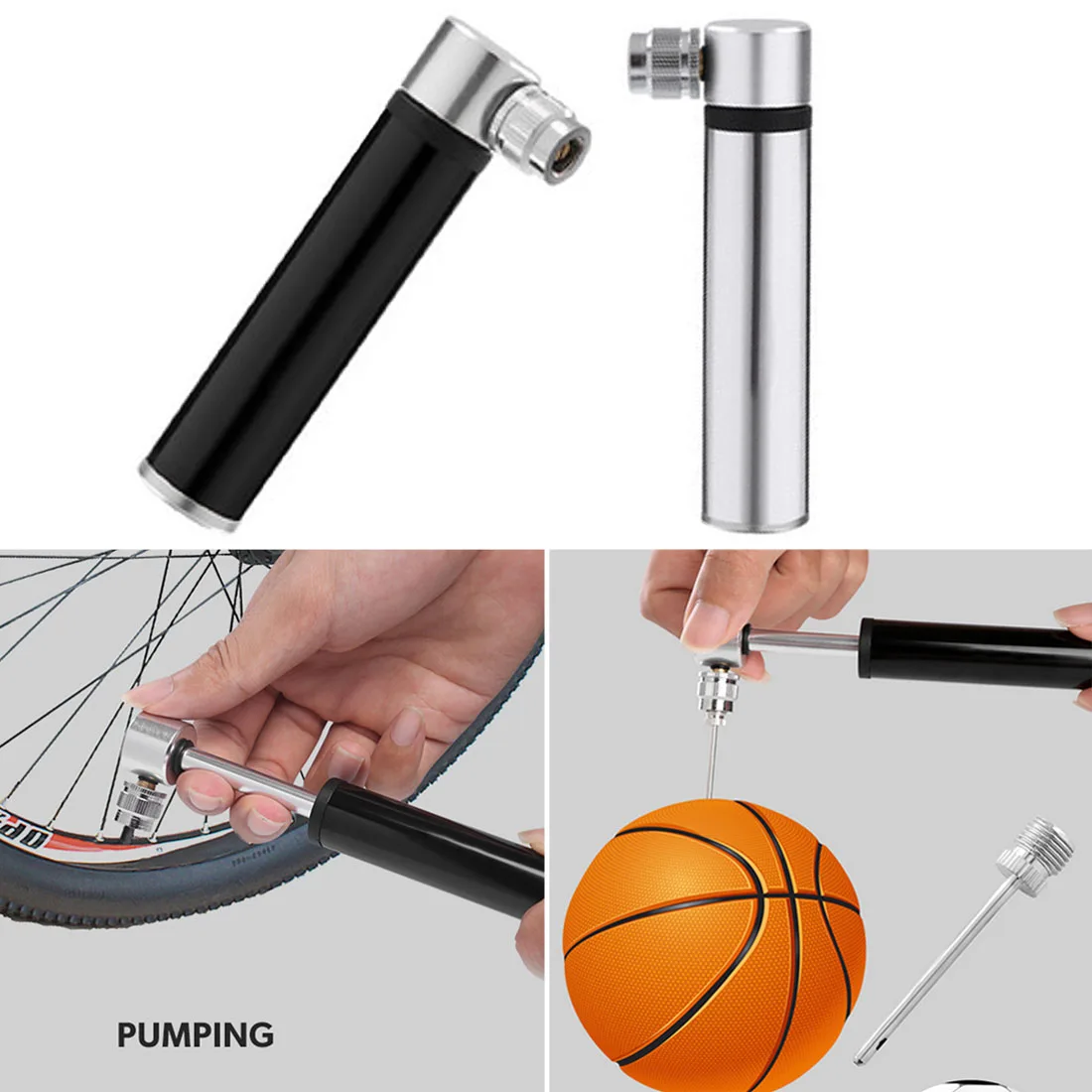 Portable Mini Bicycle Pump Ultra Light Aluminum Alloy Bike Pump Air
