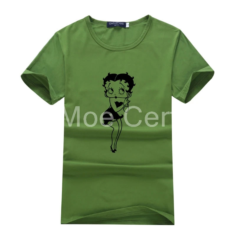 MOE СЕРФ 2020 Новая Мода Betty Boop Футболка с принтом мужские летние футболки короткими