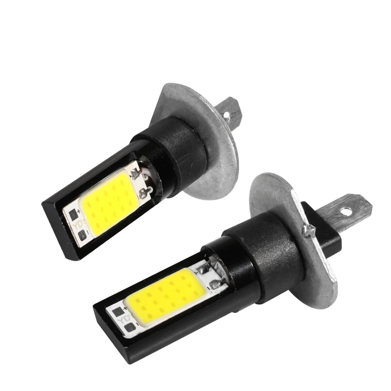 2 шт. автомобильные H1 led H3 COB светодиодные супер drl белые задние фары