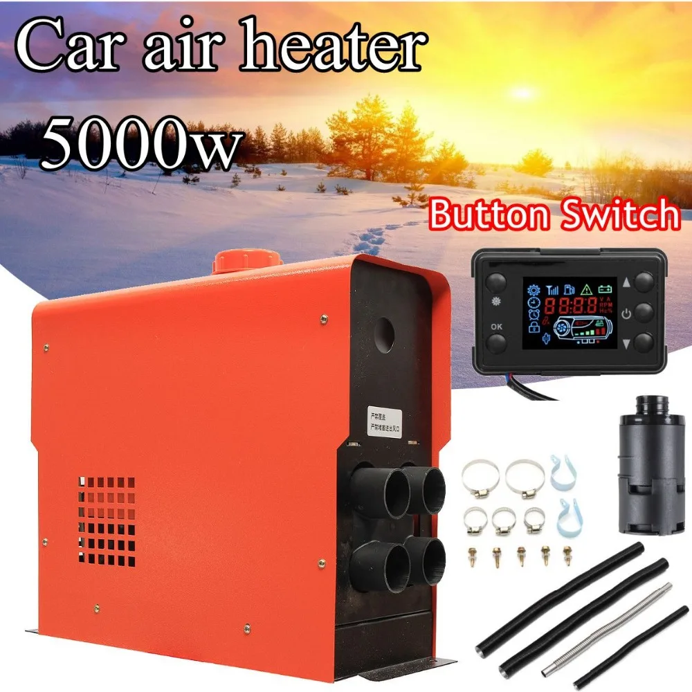 

5KW 12V Integration 4 Holes Air Diesels air parking heater Knob / LCD/ digital switch Car Heater