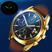 Luminous Men Business Watches Quartz Luxury Chronograph Wristwatch Leather Strap Male Clock Relogio Masculino Drop Shipping Luminous Men Business Watches Quartz Luxury Chronograph Wristwatch Leather Strap Male Clock Relogio Masculino Drop Shipping