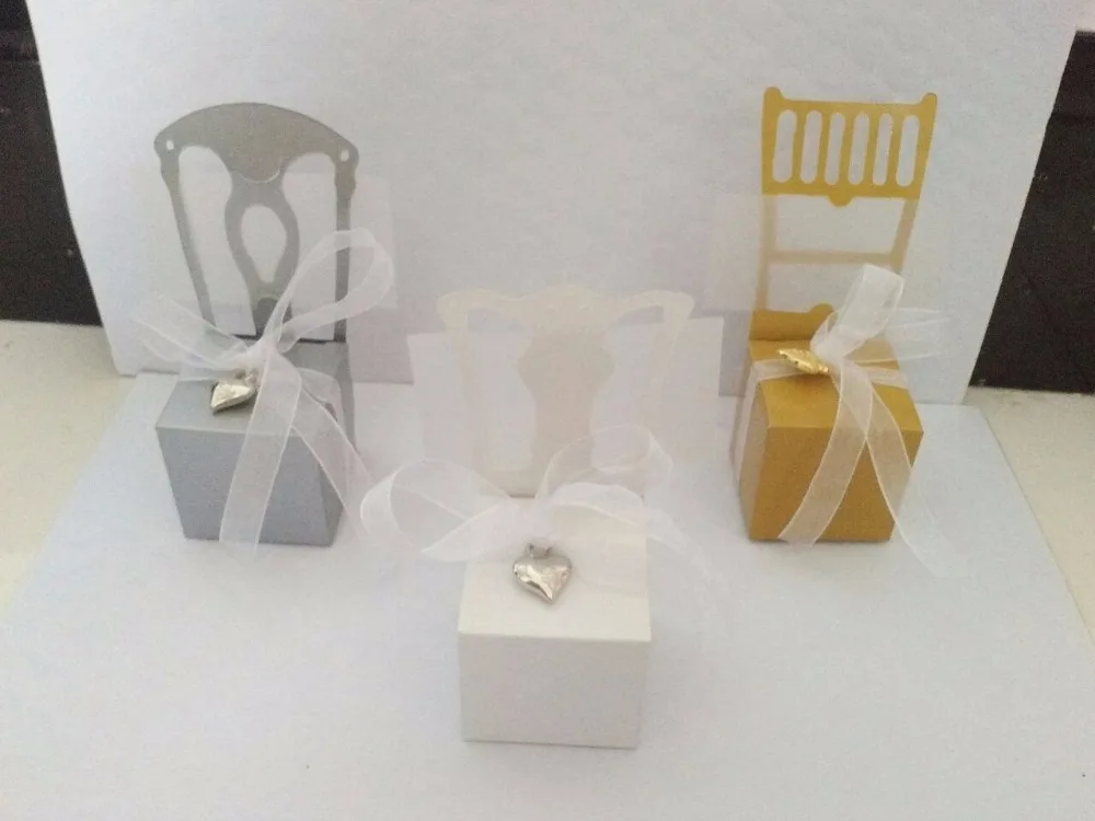 

New Chair Place Card Holder and Favor Box best for candy boxes and wedding favors box,event party supplies 100pcs