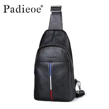 Padieoe, мужская повседневная модная поясная сумка из натуральной кожи, нагрудные сумки, Мужская модная дорожная сумка-мессенджер на плечо, нагрудные сумки