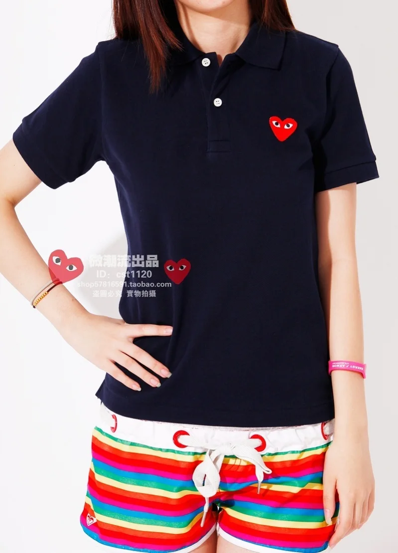 cdg play polo shirt