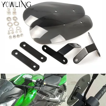 

Universal motorcycle wind shield handle hand guard ABS transparent handguards FOR BMW R1200gs R1200GS F650 F700 F800 K1100
