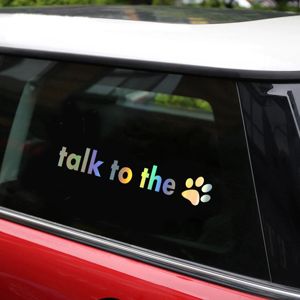 Tangredy Talk To The Dog мультяшный отпечаток автомобильный стиль наклейка на слова винил