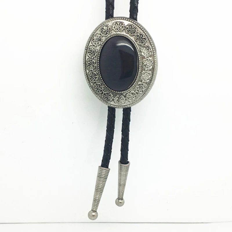 

New Europe and America Popular Western Bolo Tie Metal Men Jewelry Leather Bolo Tie for Men Bolo Necklace Factory Wholesale