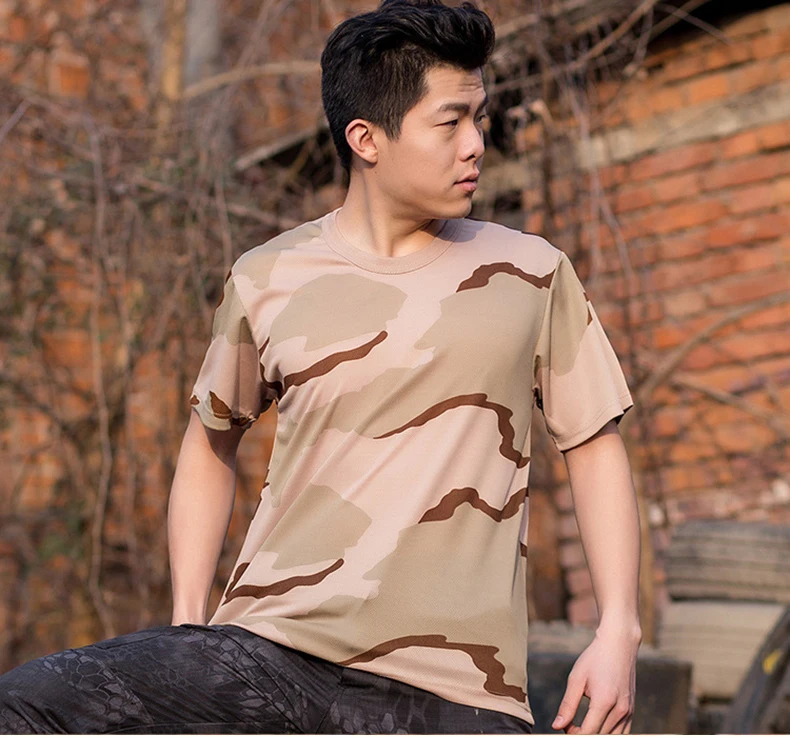 TACVASEN мужская летняя камуфляжная тактическая футболка с коротким рукавом, быстросохнущая футболка, военные футболки, охотничья одежда, TD-WHCM-011