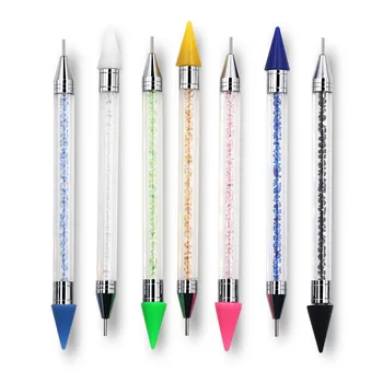 

Dual-ended Nail Dotting Pen Nail Art Painting Brushes Dual Tip Brush Silicone Head Nail Brush DIY Pencil Acrylic Quartz Handle