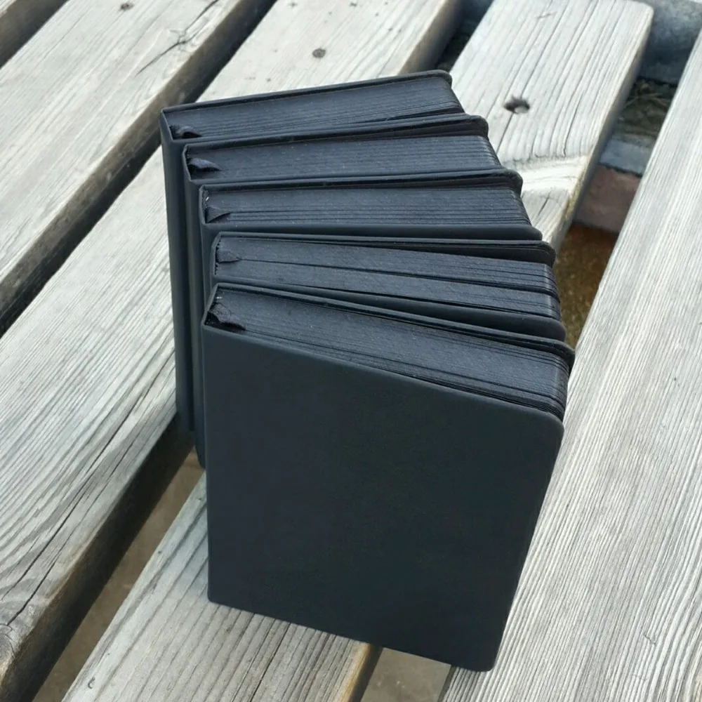 

24PCS A5 / A6 Black Blank Notebook Notepad , DIY Blank Black Paper Sketch Book